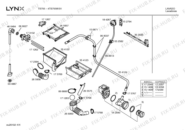 Схема №2 4TS755W TS755 с изображением Панель управления для стиралки Bosch 00366444