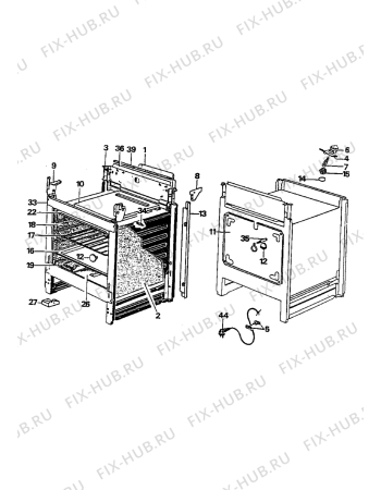 Взрыв-схема плиты (духовки) Nestor Martin 359.55-1 - Схема узла Oven equipment