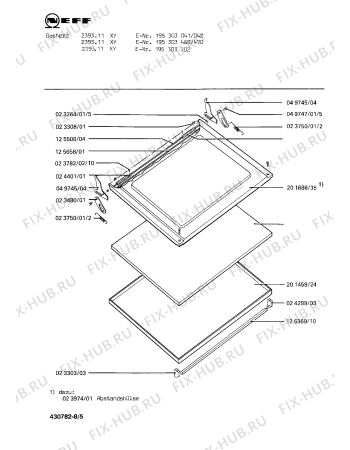 Взрыв-схема плиты (духовки) Neff 195303042 2393.11XY - Схема узла 05