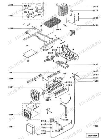 Схема №4 3XARG486WP00 ARG 486/WP с изображением Мини-ручка для холодильника Whirlpool 481946238658