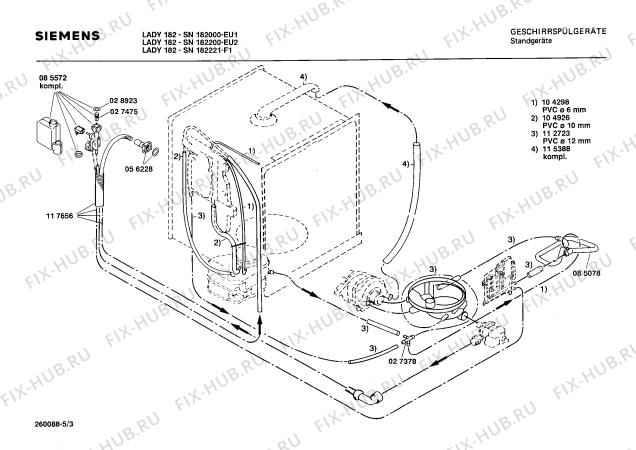 Взрыв-схема посудомоечной машины Siemens SN182200 - Схема узла 03
