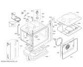 Схема №4 HBA77S651E с изображением Передняя часть корпуса для плиты (духовки) Bosch 00673110