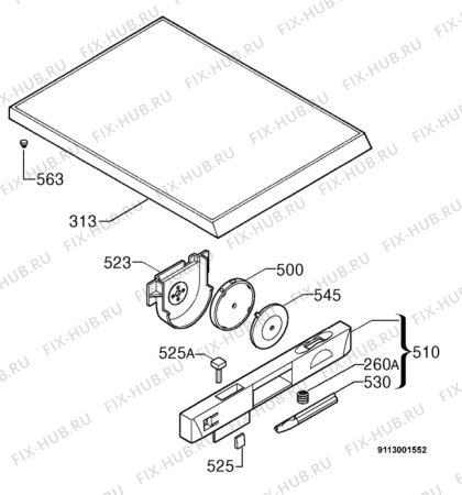 Взрыв-схема посудомоечной машины Zanussi DWS4825 - Схема узла Command panel 037