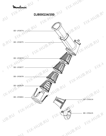 Схема №2 DJ800G34/350 с изображением Нож для мясорубки Moulinex SS-193614