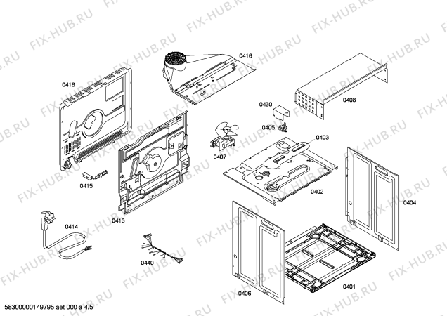 Взрыв-схема плиты (духовки) Bosch HEV43S351 Horno.BO.poliv.2d.B3.E0_CIF.pt_bsc.inox - Схема узла 04