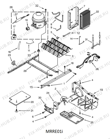 Схема №5 5WRS25KNBW с изображением Заглушка для холодильной камеры Whirlpool 482000099134