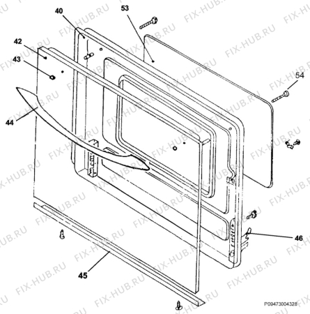 Взрыв-схема плиты (духовки) Zanussi ZC540AP STANDARD - Схема узла Section 3