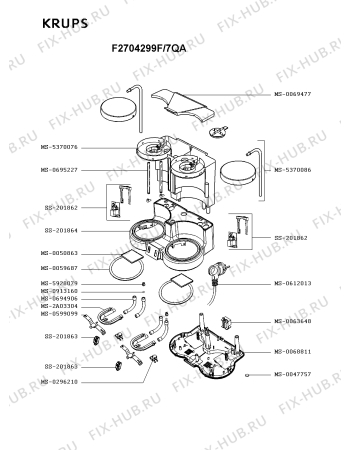 Схема №2 F2704299F/7QA с изображением Отключатель для кофеварки (кофемашины) Krups SS-201863