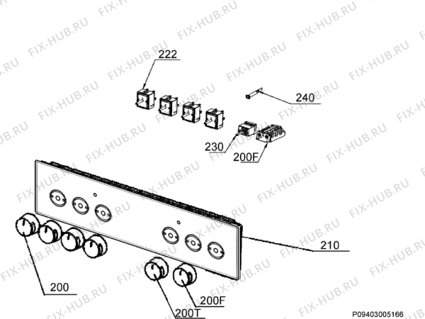 Взрыв-схема плиты (духовки) Aeg Electrolux 20045VA-WN - Схема узла Command panel 037