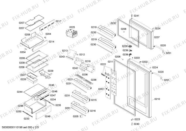Схема №1 KSU405216W BOSCH с изображением Контейнер для холодильника Bosch 00445119