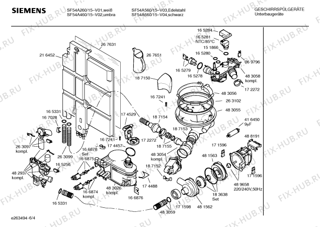 Схема №2 SF24A261 с изображением Инструкция по эксплуатации для электропосудомоечной машины Siemens 00586750