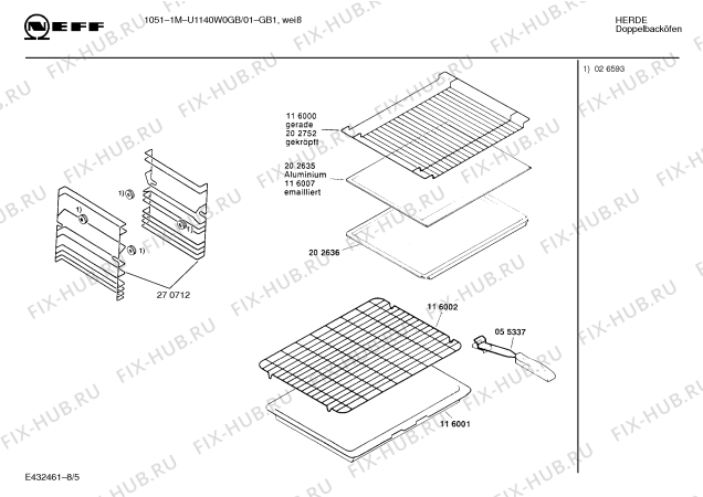 Схема №6 U1140W0GB 1051-1M с изображением Панель управления для плиты (духовки) Bosch 00286436
