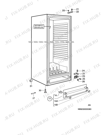 Взрыв-схема холодильника Aeg S3273-8KAS - Схема узла C10 Cabinet