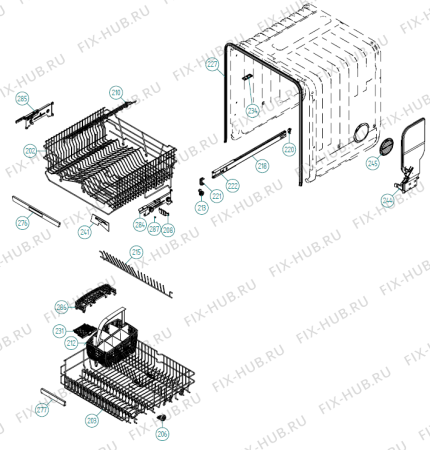 Взрыв-схема посудомоечной машины Atag VW6055PT XL NL   -VW6055PTUU-A01 (341706, DW70.3) - Схема узла 04