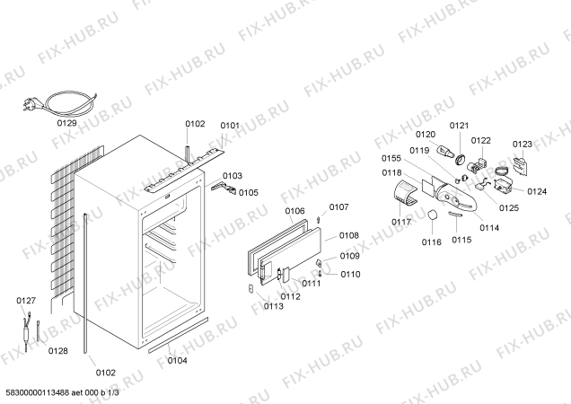 Схема №1 KILDDR6FF с изображением Компрессор для холодильника Bosch 00144122