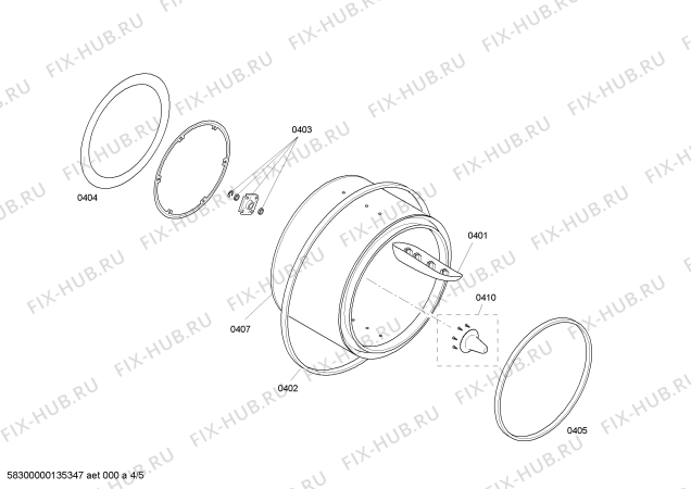 Схема №1 4SC71400A с изображением Панель управления для сушилки Bosch 00665070