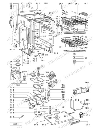 Схема №1 GSI 5233 C-WS с изображением Панель для посудомоечной машины Whirlpool 481245370779