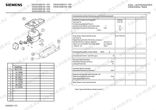 Схема №3 KS42V620 с изображением Дверь для холодильника Siemens 00217060