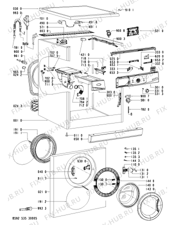 Схема №1 EURO 1200 с изображением Модуль (плата) для стиралки Whirlpool 481221470821