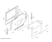 Схема №1 JB23PP50 H.JU.PY.E3D.IN.ENTRY.CFM.X.E3_COT/ с изображением Внешняя дверь для плиты (духовки) Bosch 00687344