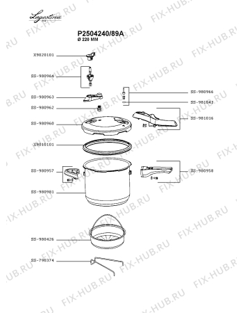 Схема №1 P2500740/89A с изображением Кастрюля для духовки Seb SS-981016