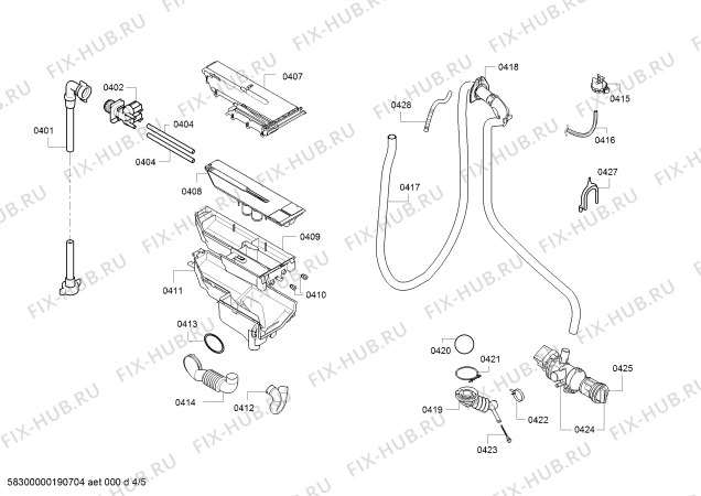 Взрыв-схема стиральной машины Bosch WAT28661ME - Схема узла 04