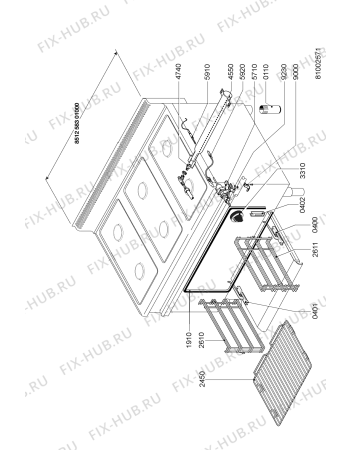 Схема №2 AGB 583/WP с изображением Уплотнитель двери для духового шкафа Whirlpool 483286000514