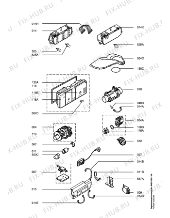 Взрыв-схема посудомоечной машины Juno JSI9661 - Схема узла Electrical equipment 268