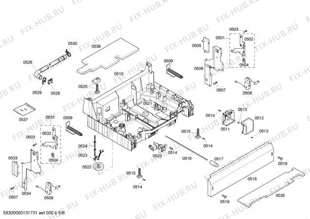 Взрыв-схема посудомоечной машины Bosch SHE55C05UC - Схема узла 05