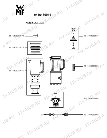 Схема №1 0416130011 с изображением Крышка для чаши для электроблендера Seb FS-1000039876