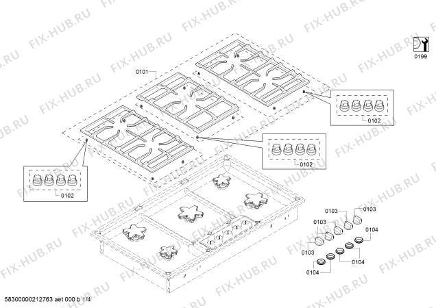 Схема №2 SGSXP365TS Thermador с изображением Варочная панель для электропечи Bosch 00776634