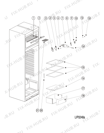 Взрыв-схема холодильника Indesit ST16710 (F065904) - Схема узла