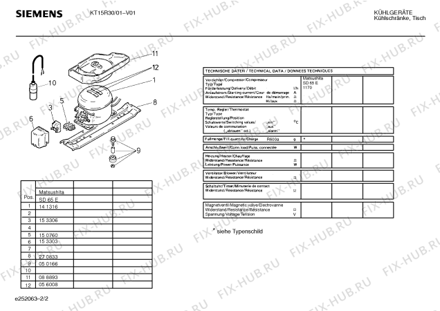 Взрыв-схема холодильника Siemens KT15R30 - Схема узла 02