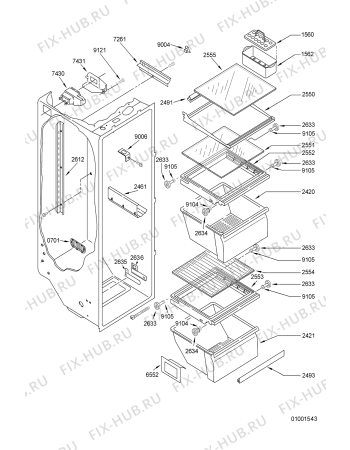 Схема №3 S20D RCB 10 с изображением Электротаймер для холодильника Whirlpool 481228219261