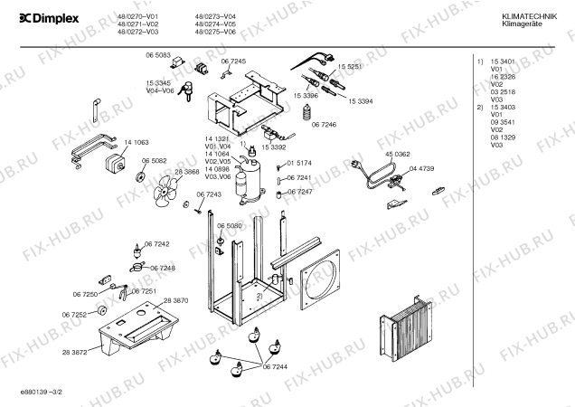 Взрыв-схема холодильника Dimplex 48/0270 KS3000K - Схема узла 02