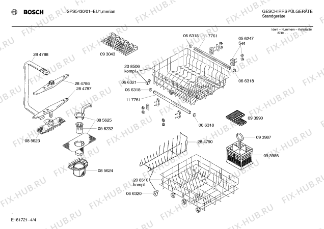 Схема №3 SPS5430 с изображением Панель для посудомойки Bosch 00285239