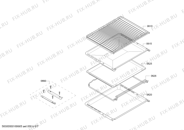 Схема №6 HCE644620R с изображением Стеклокерамика для плиты (духовки) Bosch 00711037