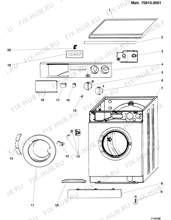Схема №2 WS630TXR (F015104) с изображением Гидрошланг для стиральной машины Indesit C00053906