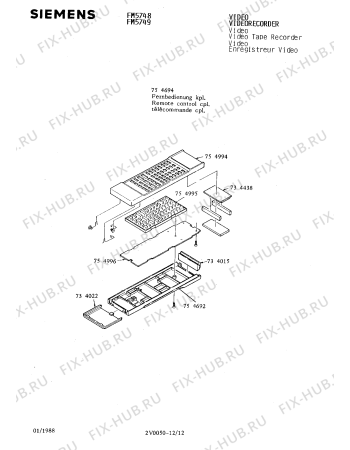Схема №2 FM5748 с изображением Сервисная инструкция для жк-телевизора Siemens 00535238