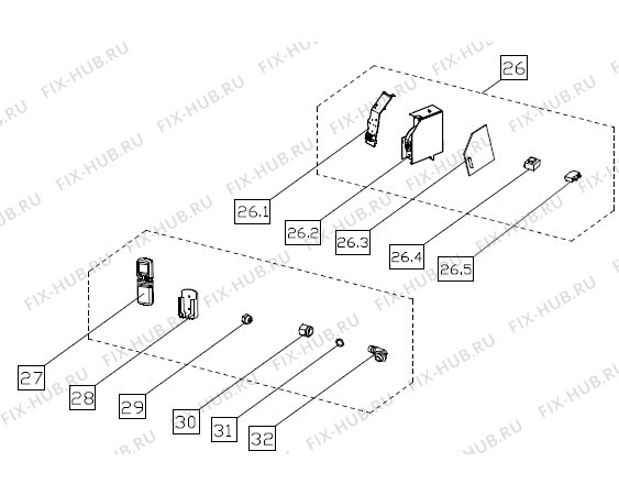 Взрыв-схема кондиционера Gorenje KRS21NFO (297464, ACS07INR) - Схема узла 02