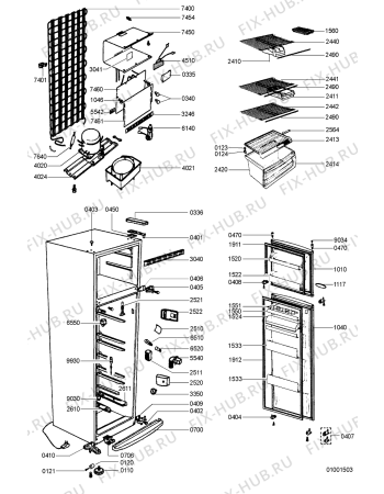 Схема №1 WBD 500 с изображением Ящик (корзина) для холодильника Whirlpool 481241848803