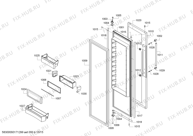 Схема №9 KBUDT4855E с изображением Винт для посудомойки Bosch 00628970