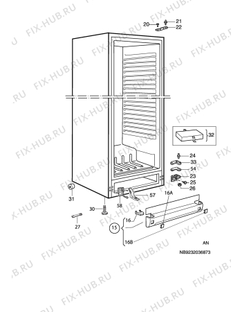 Взрыв-схема холодильника Husqvarna Electrolux QR2219A - Схема узла C10 Cabinet