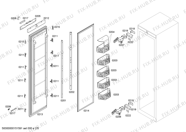 Схема №3 FI24NP30 с изображением Вставная полка для холодильника Siemens 00685969