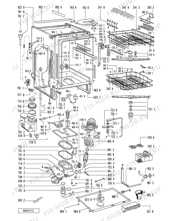 Схема №1 ADG 3962 IX с изображением Обшивка для посудомоечной машины Whirlpool 481245370881