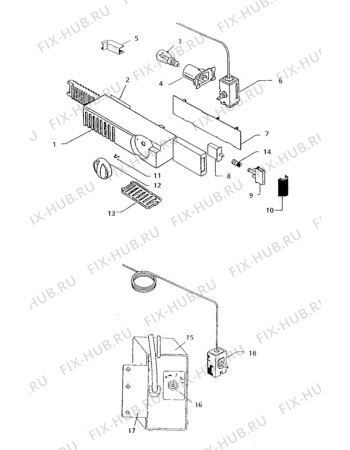 Взрыв-схема холодильника Zanussi DF47/55 - Схема узла Electrical equipment 268