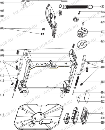 Схема №3 DEDW645SI с изображением Ящичек для электропосудомоечной машины DELONGHI DAU1590970