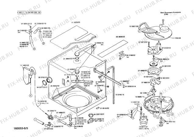 Схема №7 0730102560 R400 с изображением Инструкция по эксплуатации для электропосудомоечной машины Bosch 00511131