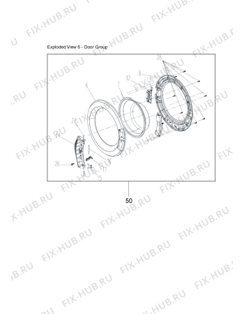 Схема №4 WM126VS с изображением Запчасть для стиральной машины Whirlpool 482000090592