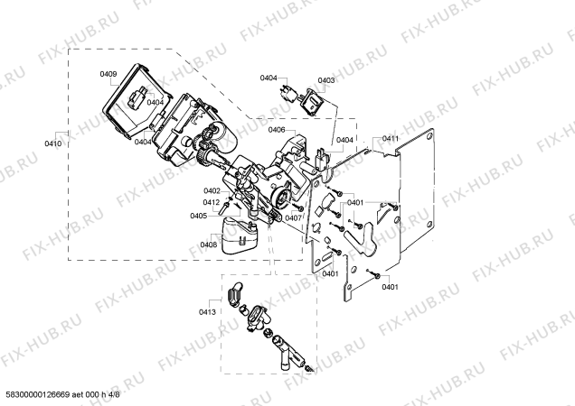 Схема №4 TCA6801 Benvenuto B70 с изображением Панель для электрокофеварки Bosch 00641978